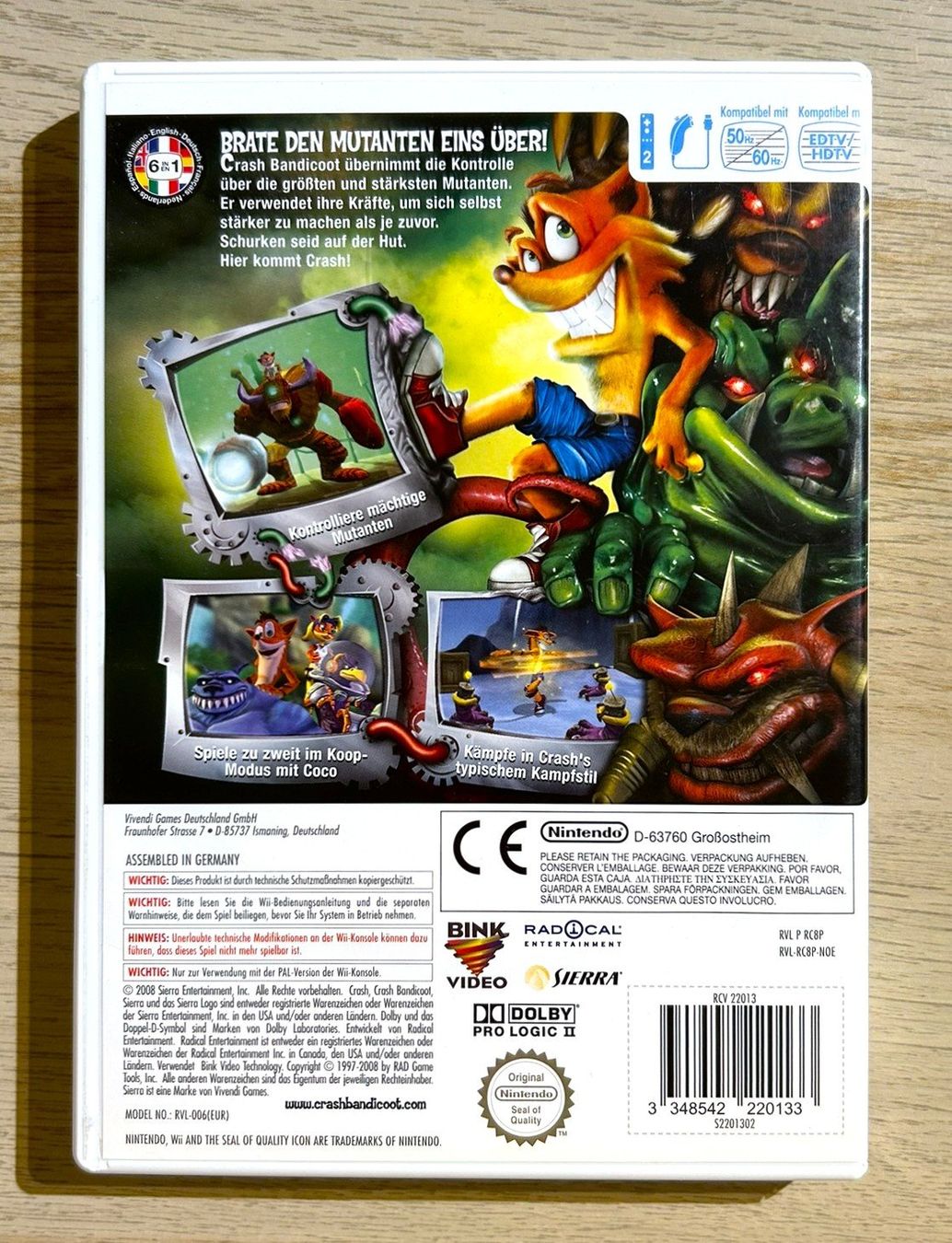 Nintendo Giochi: Crash Herrscher der Mutanten Nintendo Wii – Usato da St. Gallen venduto da Alpine.Arcade 1