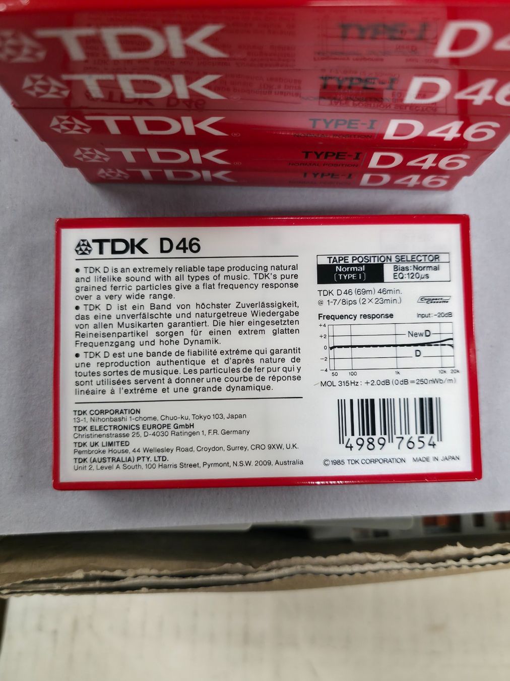 Musicassette: TDK D46 Typ I Normal Position Kassette - NOS – Nuovo e nell'imballaggio originale da Dietlikon venduto da litisop 1