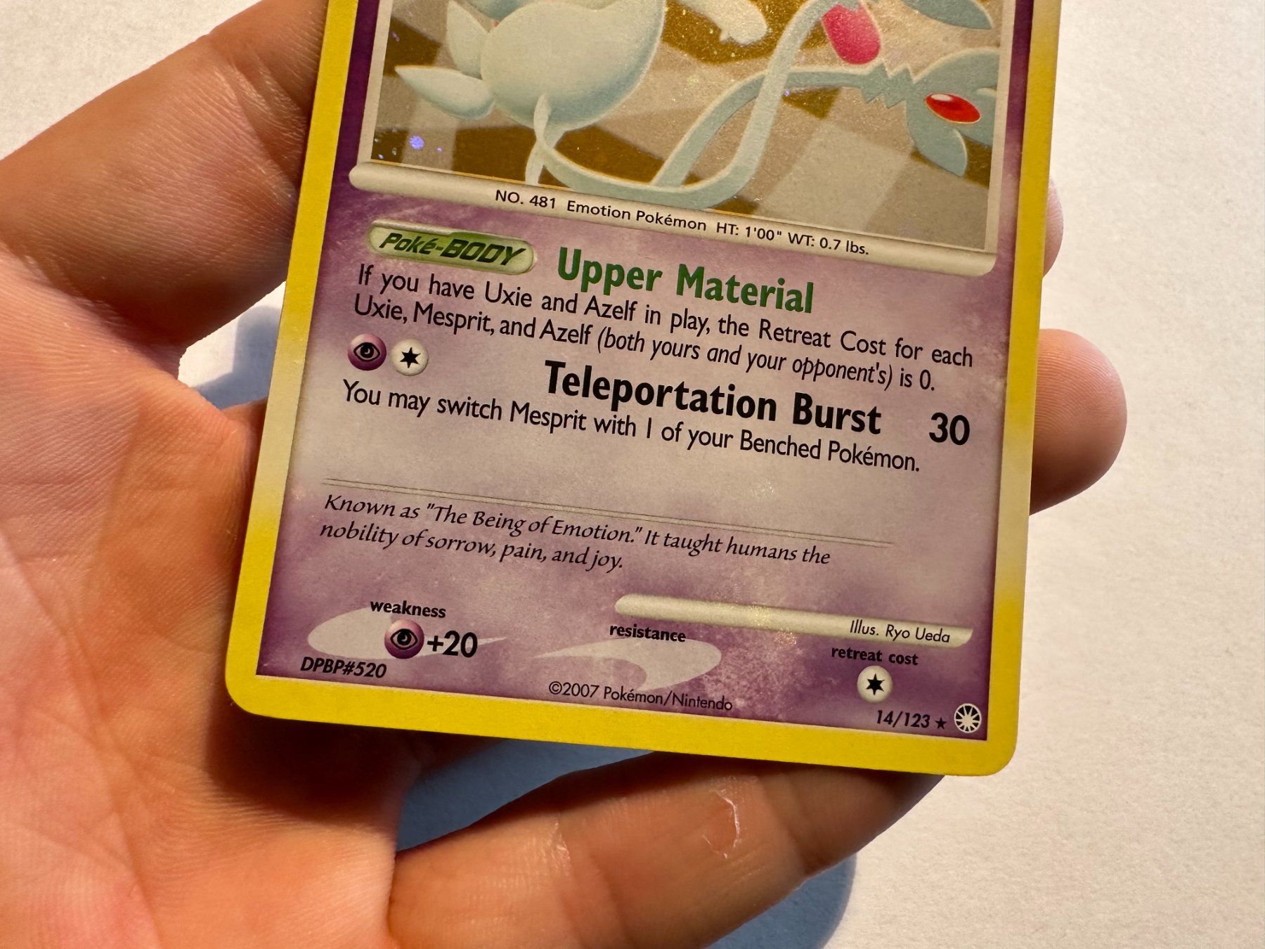 Pokémon Sammelbilder & Trading cards: Mesprit holo bleed D&P Mysterious Treasures EN – Gebraucht aus Hagendorn von Pokecollectorch 1