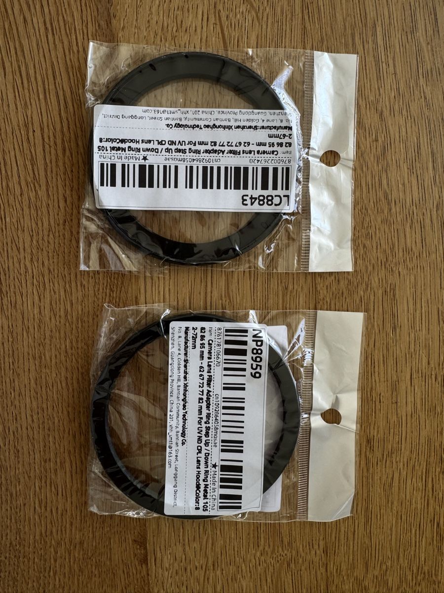 Filtri: 2 stk Filter Step Down Ring 82-67 82-72 – Nuovo (secondo la descrizione) da Sennwald venduto da hosszidavid