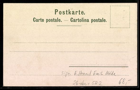 Cartes postales: sign. E. Hansen / Emil Nolde: Jungfrau,  – D'occasion à Berlin par bartko-reher 1