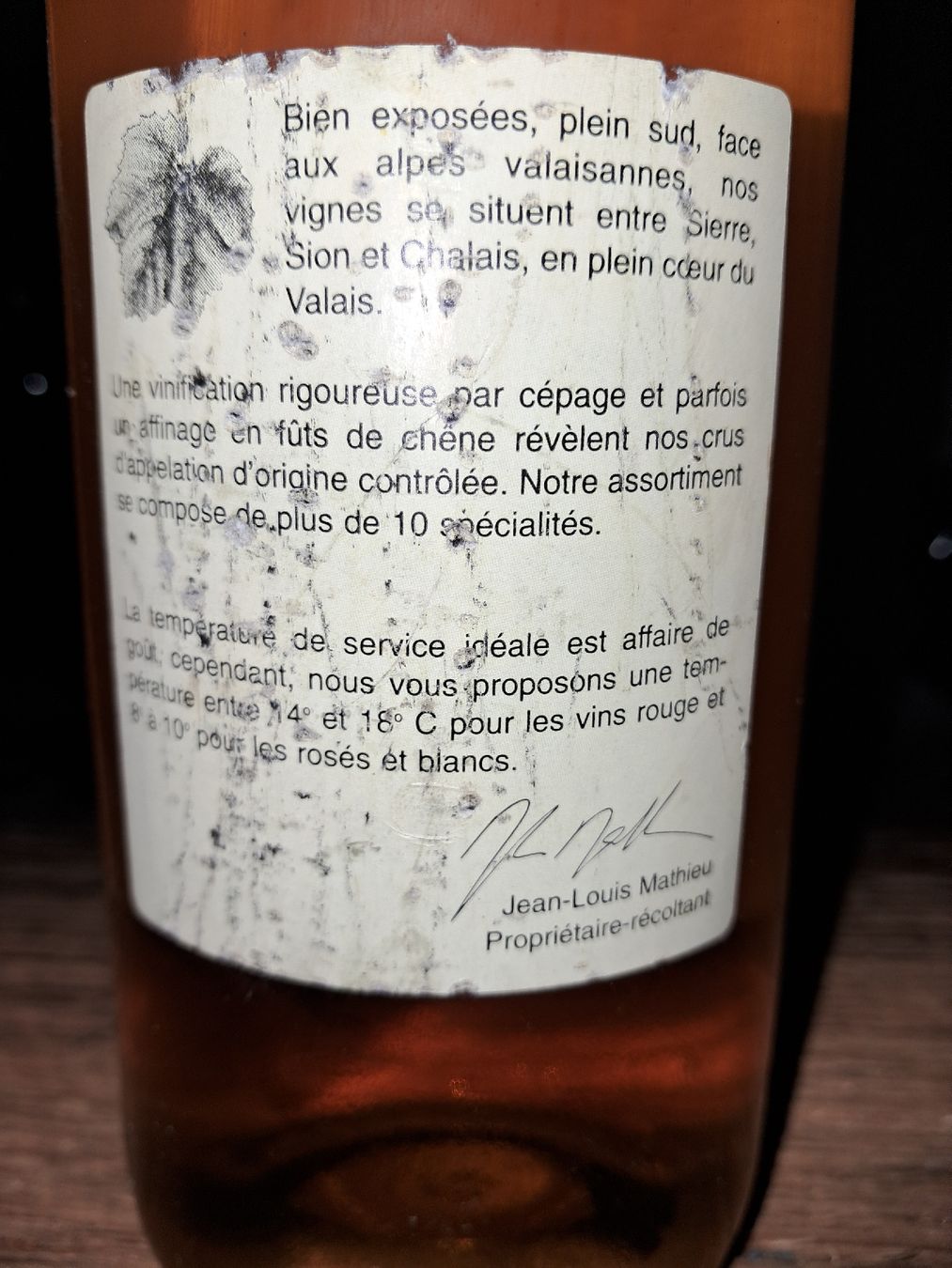 Vino: Vertiges muscat de sierre 1994 – Nuovo e nell'imballaggio originale da Le locle venduto da juliensaran 5