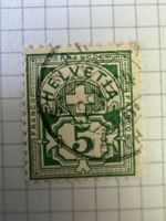 Wertziffern-Briefmarke, SBK 65B, 5Rappen, 1884, gestempelt