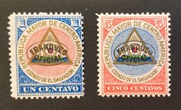 El Salvador, Portomarken (1900), 4 Werte (# & *, mit Falz)