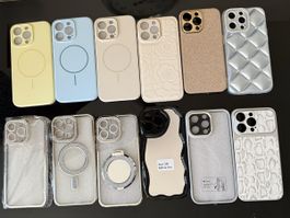 iPhone 15 Pro Max – 12 Handyhüllen + Panzerglas alles zusamm