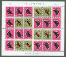 Zst JOZ41 Kehrdruckbogen Pro Juventute postfrisch