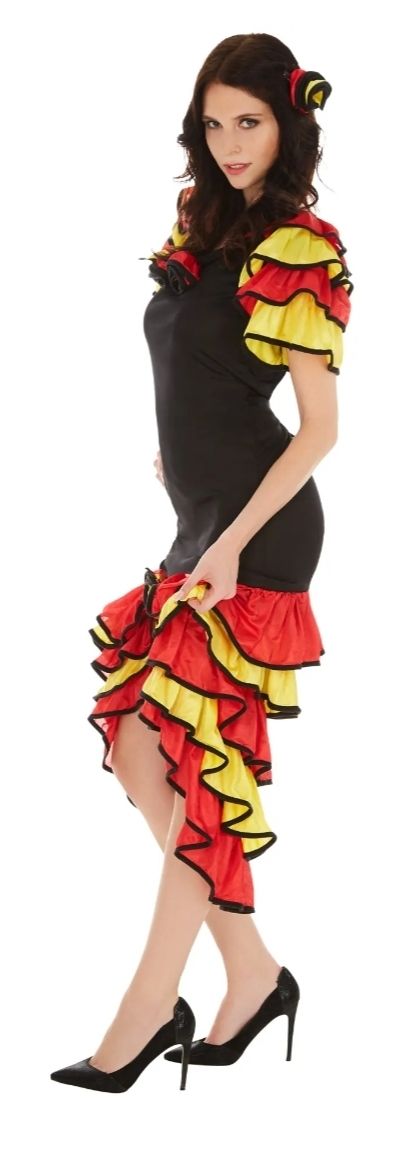 Costumi: Fasnachtskostüm Flamenco Tänzerim – Nuovo e nell'imballaggio originale da Rotkreuz venduto da Fasnachtsparadies 2
