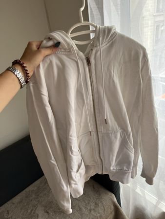 Sweat zippé blanc 