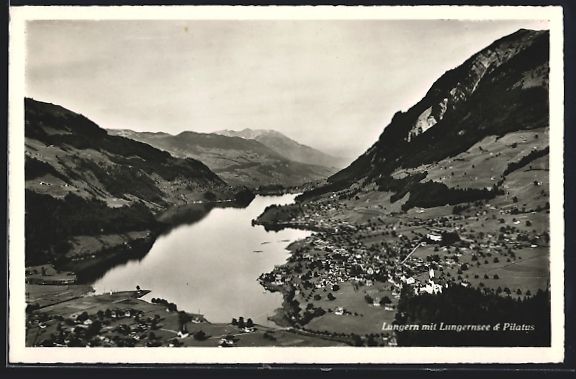 Ansichtskarten: AK Lungern, Panorama mit Lungernsee – Gebraucht aus Berlin von bartko-reher