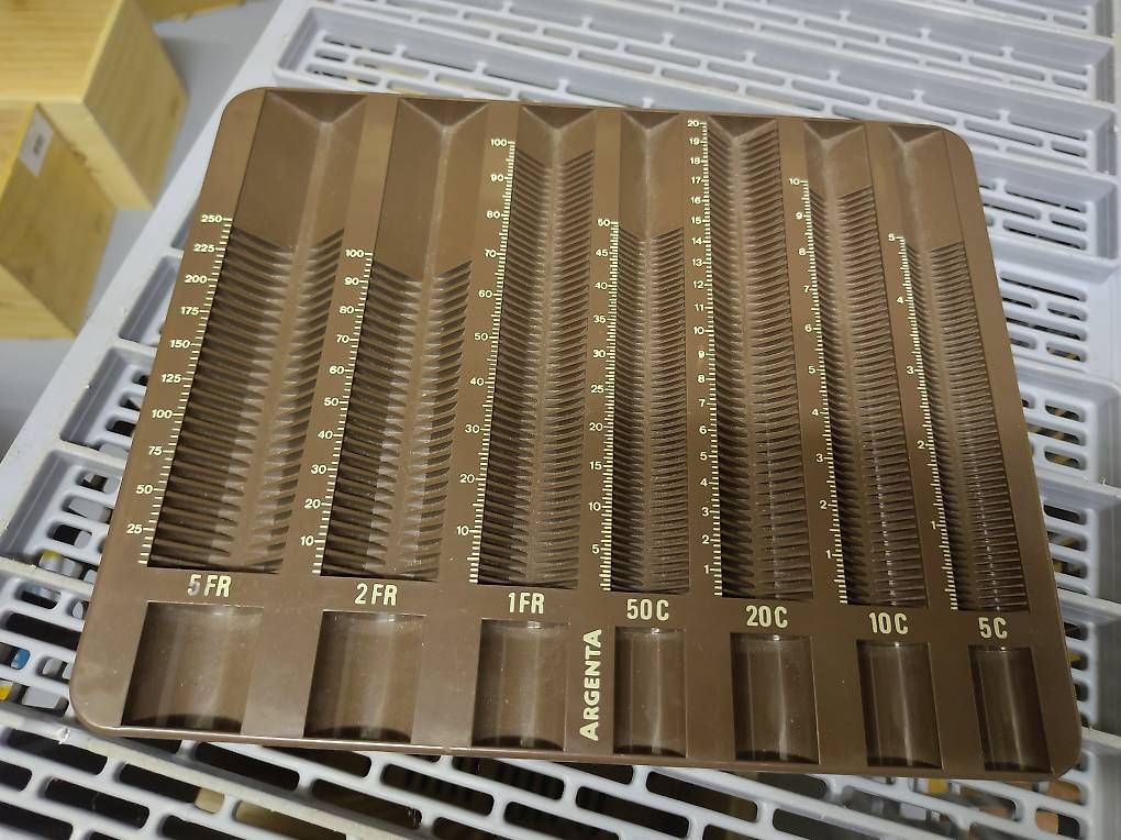 Registratore di cassa: 1x oder 2x Münzrechen Münzeinsatz Argenta CHF – Usato da Wohlen AG venduto da gnabbr 2