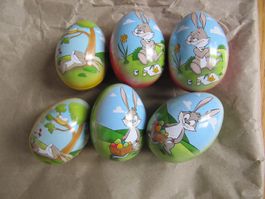 Ostereier Blecheier "Bugs Bunny"Dekoeier Ostereili, 6 Stk
