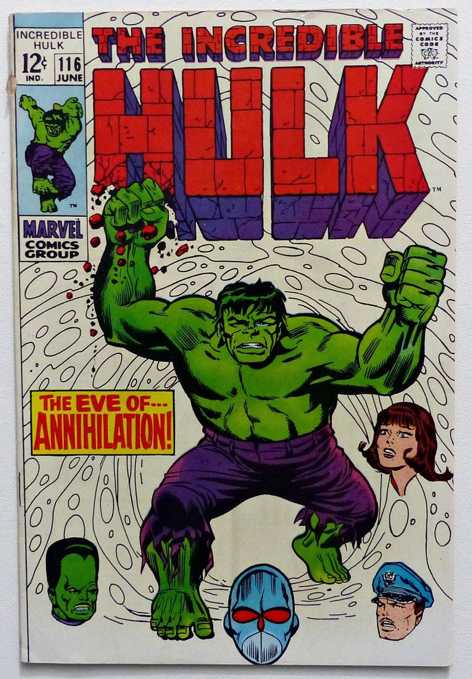 Fumetti: INCREDIBLE HULK #116 KEY ICONIC COVER STAN LEE SCRIPT 1969 – Usato da Lugano venduto da YouWantUS