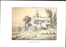 Greifenstein Rheintal von Wagner 1840