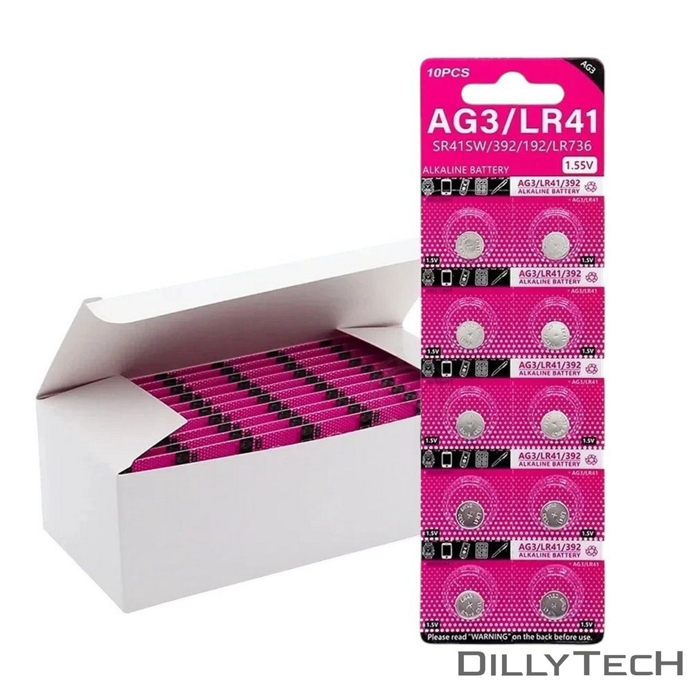 Caricatori & Batterie: DTecH AG3, LR41, 392 Knopfzellenbatterie - 30 Stk. – Nuovo e nell'imballaggio originale da Meilen venduto da DillyTecH 3