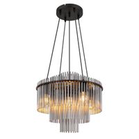 Pendelleuchte, Glasstäbe, 50 cm Ø