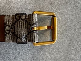 Cintura Gucci GG Supreme con tigre taglia 95 cm usata