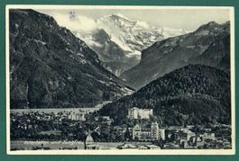 Interlaken und die Jungfrau, ungelaufen, ca. 1930