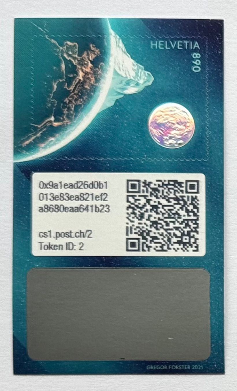 Tutti i francobolli: 4x Swiss Crypto Stamp 1.0 - ID2 Dent Blanche mit NFT – Nuovo e nell'imballaggio originale da Baar venduto da ricjon 1