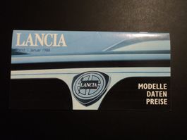 Prospekt Preisliste Lancia 1988 HF Integrale Thema 8.32