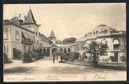 AK Yverdon, Hotel des Bains, 1901