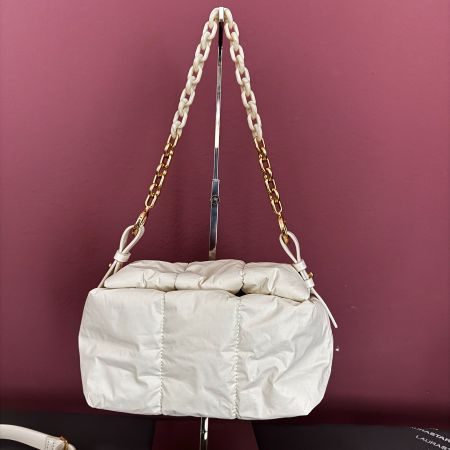 Charles & Keith Hand-/Umhängetasche crème - gold