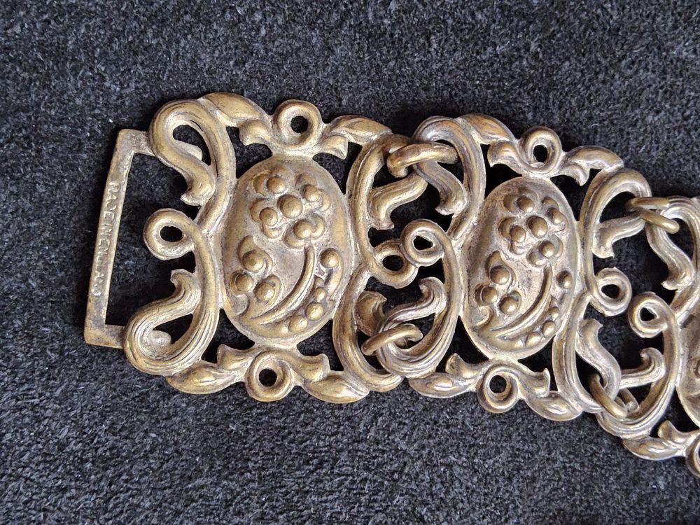 Antiker Art Nouveau Jugendstil Metall Gürtel, England (Gebraucht) in ...