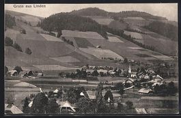 Linden, Ortsansicht aus der Vogelschau g