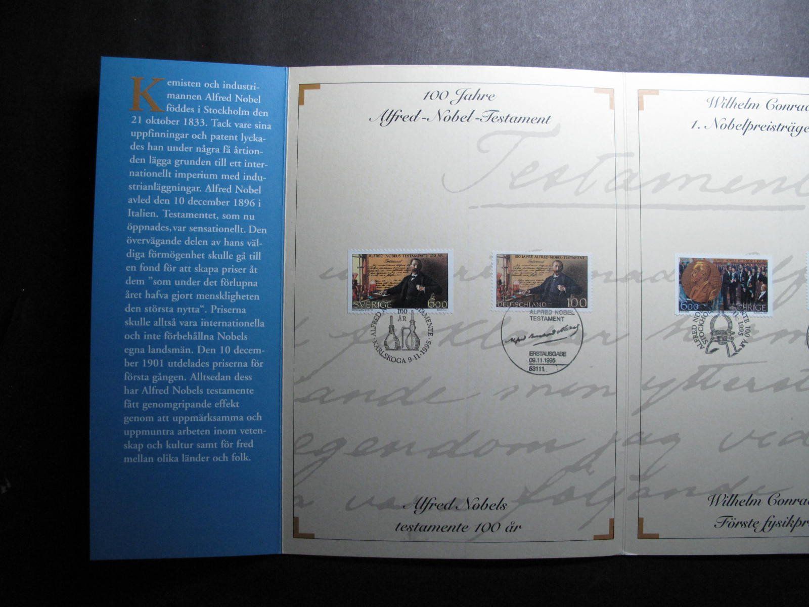 Tutti i francobolli: BRD / SWE 1995 Gemeinschaftsausgabe Alfred Nobel – Usato da Wil SG venduto da fva01 4