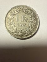 1 Schweizer Franken Silbermünze 1945
