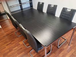 USM Haller Design Konferenztisch mit 6 Stühlen