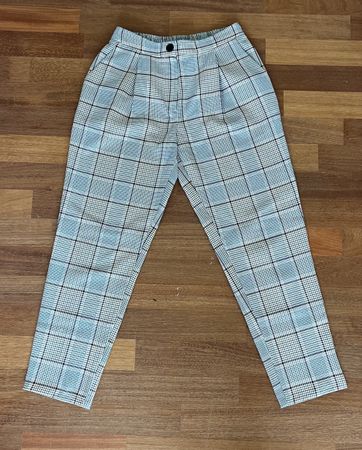 Chino Hose, kariert, mehrfarbig, Grösse 36
