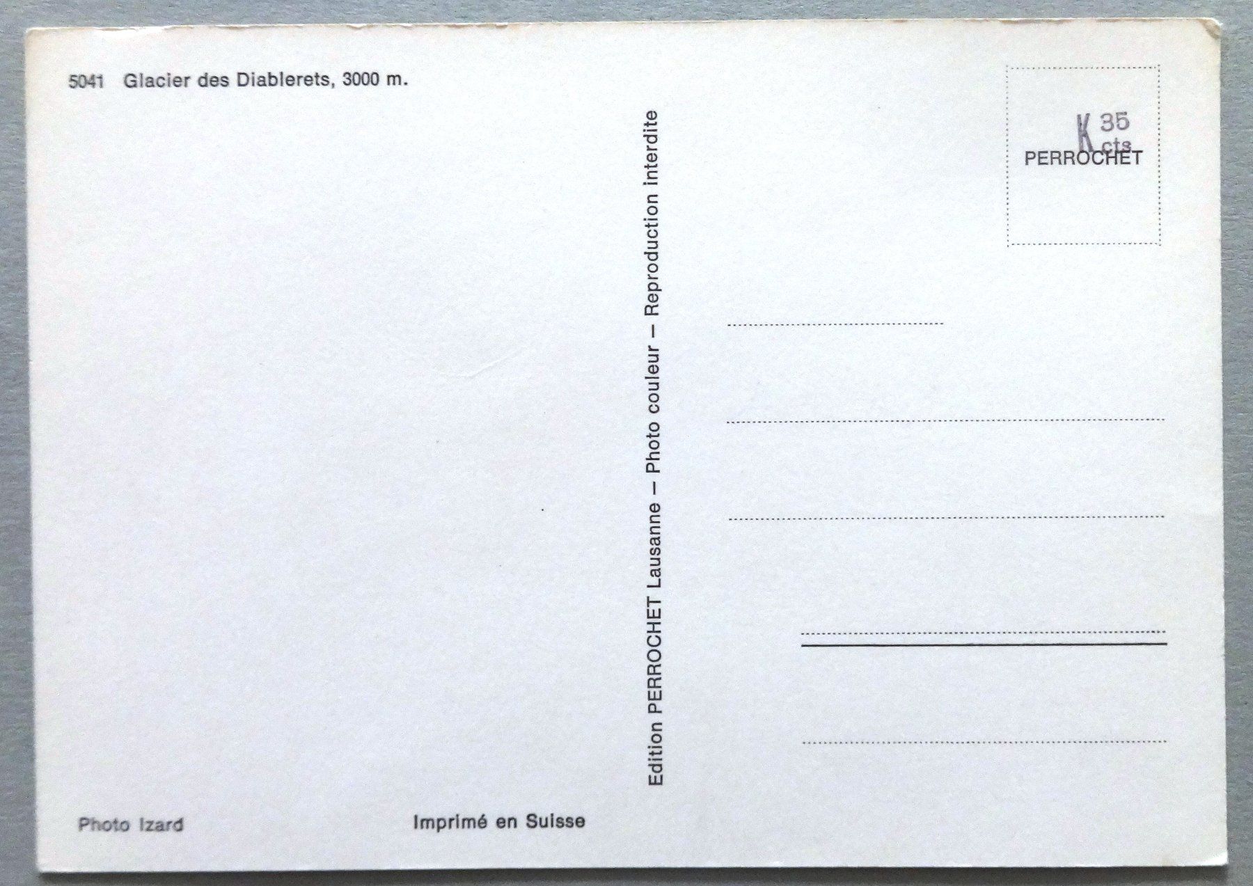 Cartoline postali: Glacier des Diablerets, 3000 m – Usato da Fétigny venduto da Billy2miny 1