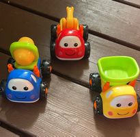 3er Set Baby/Kleinkind Spielzeugautos mit Gesichtchen!