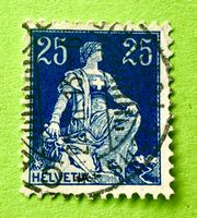  Nr.109 Sitzende Helvetia mit Schwert GESTEMPELT    
