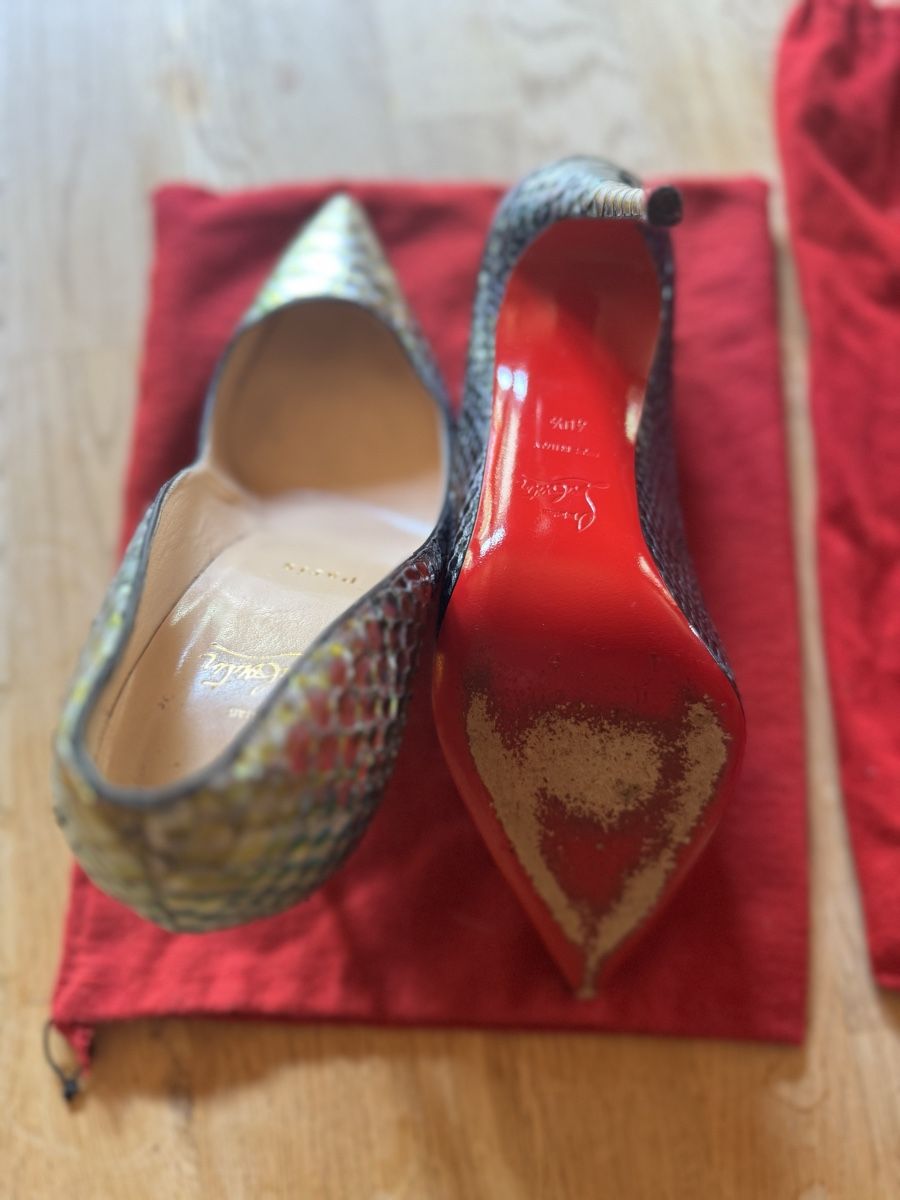 Christian Louboutin Scarpe da donna: Christian Louboutin So Kate 120 Metallic Python Aquar. 40.5 – Usato da Luzern venduto da Antiquesonline 3