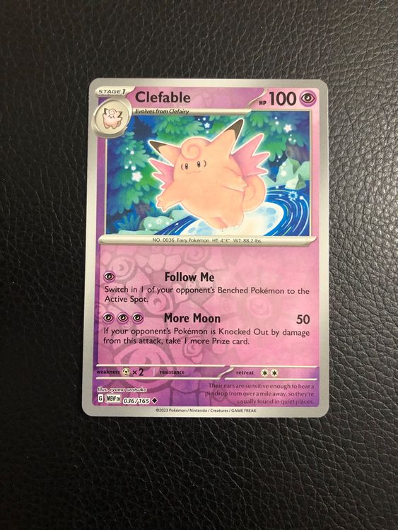Scarlet & Violet 151 - Clefable reverse 36/165 NM Ab 1 (Gebraucht) in ...