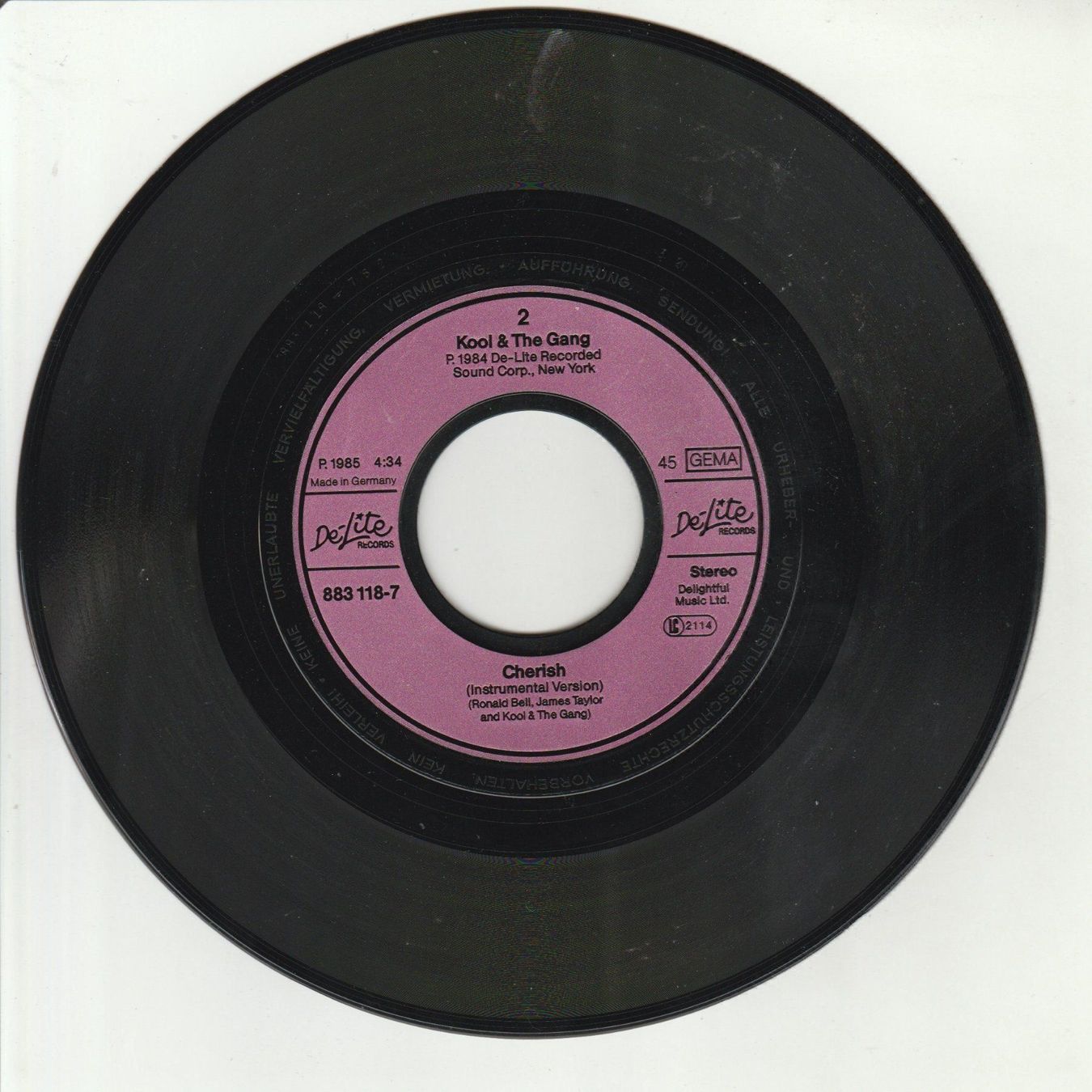Schallplatten: Kool & The Gang - Cherish 7" Vinyl 1985 – Gebraucht aus Tübach von JamesStone 3