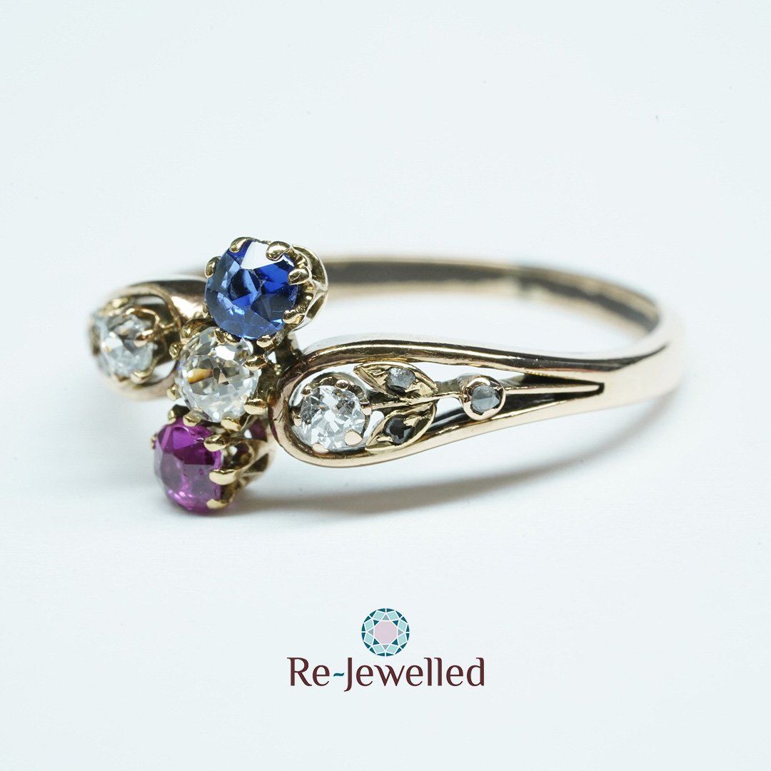 Anelli: Jugendstil Fingerring Toi & Moi um 1910 – Usato da Bülach venduto da Re-Jewelled 6