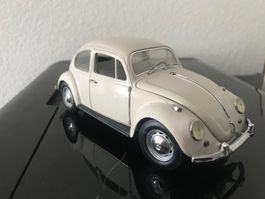 Franklin Mint VW Käfer 1967 weiss 1:24 OVP und Dokumente