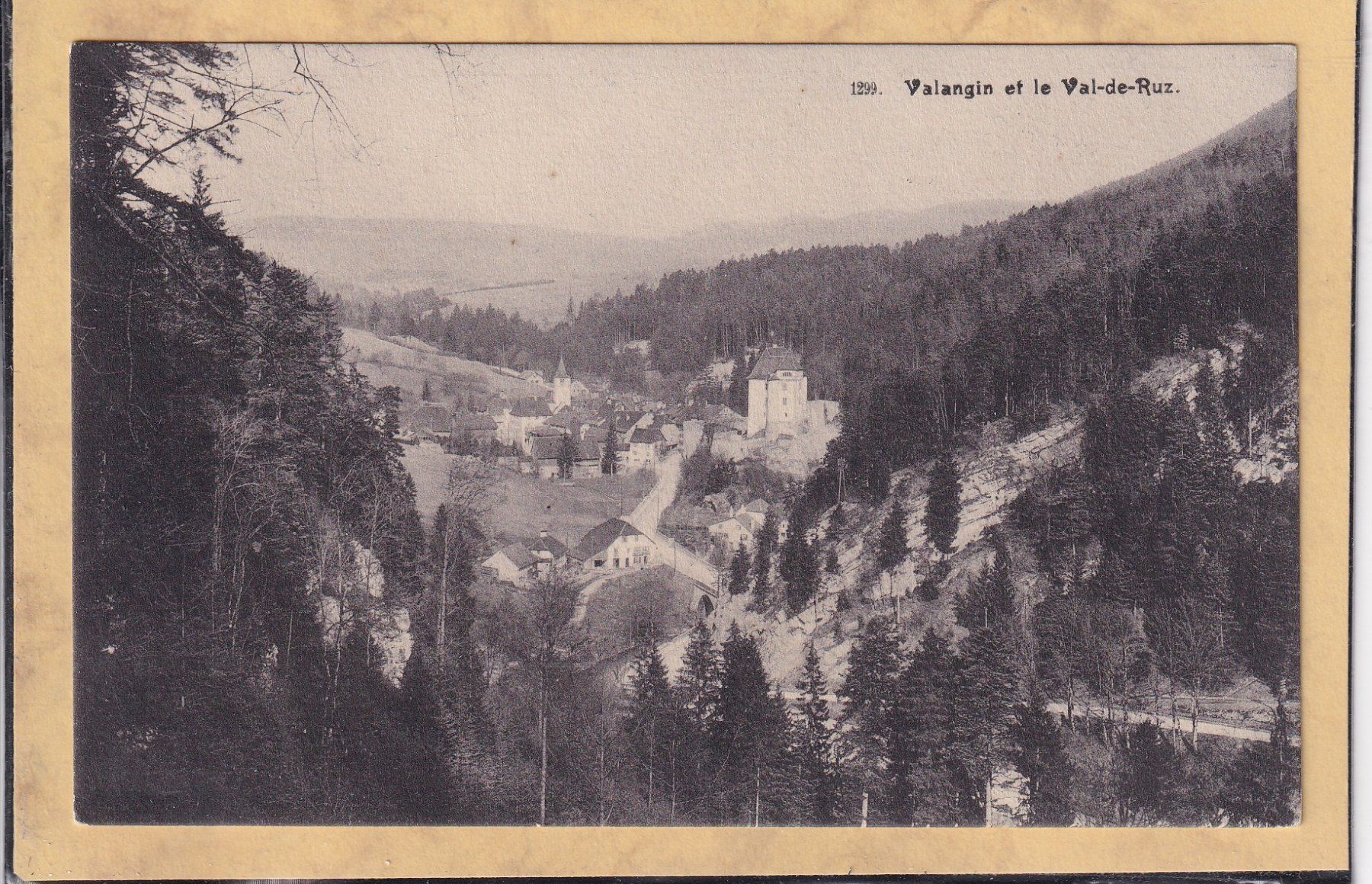 Ansichtskarten: Valangin - Val de Ruz – Gebraucht aus Orvin von Pyaeschli