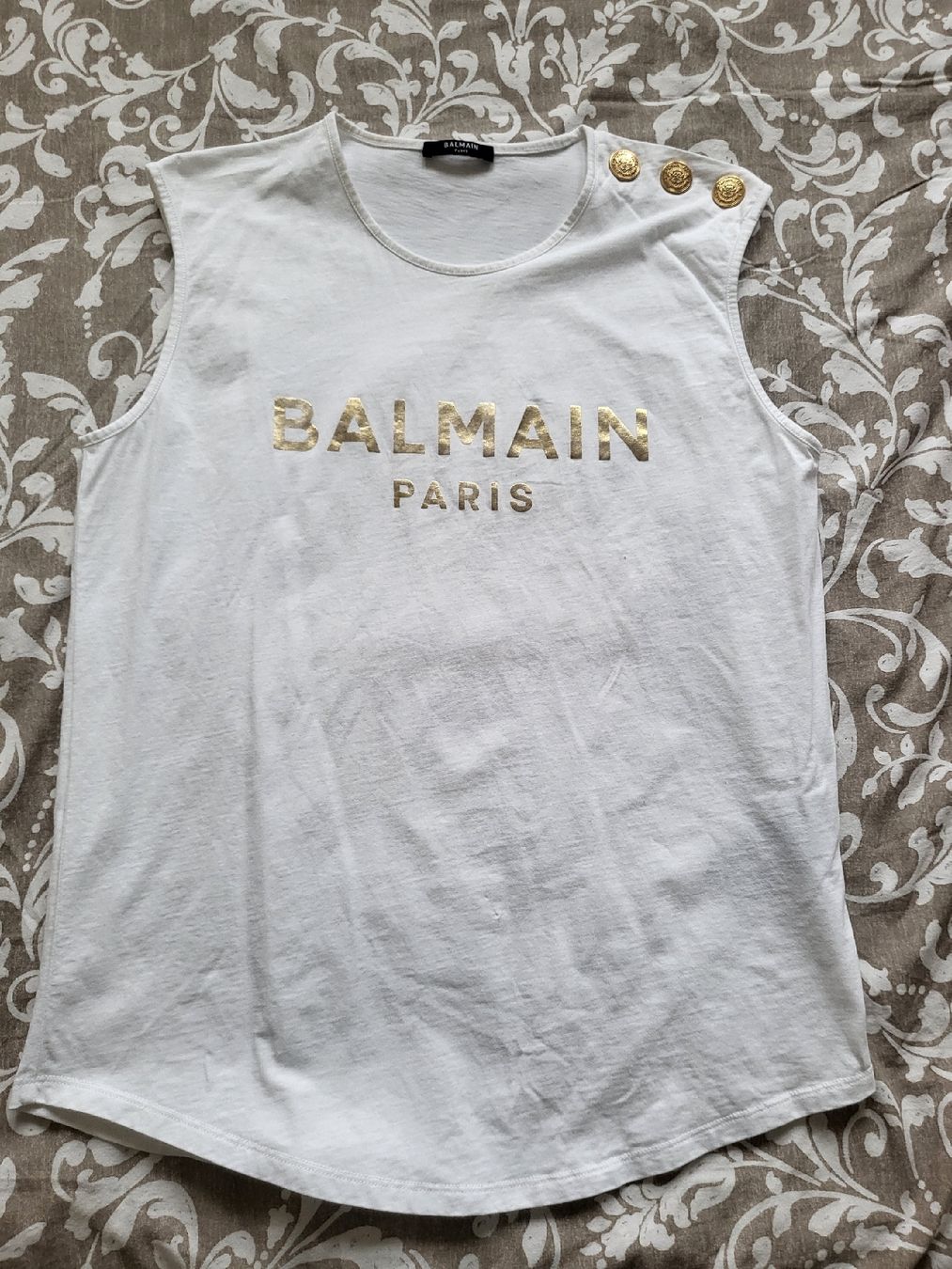 Balmain T-shirt: Balmain Paris white T-shirt,  Size L – Usato da Sarmenstorf venduto da zuz_q5kq 2