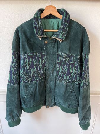 Vintage Suede Pattern Jacket Large