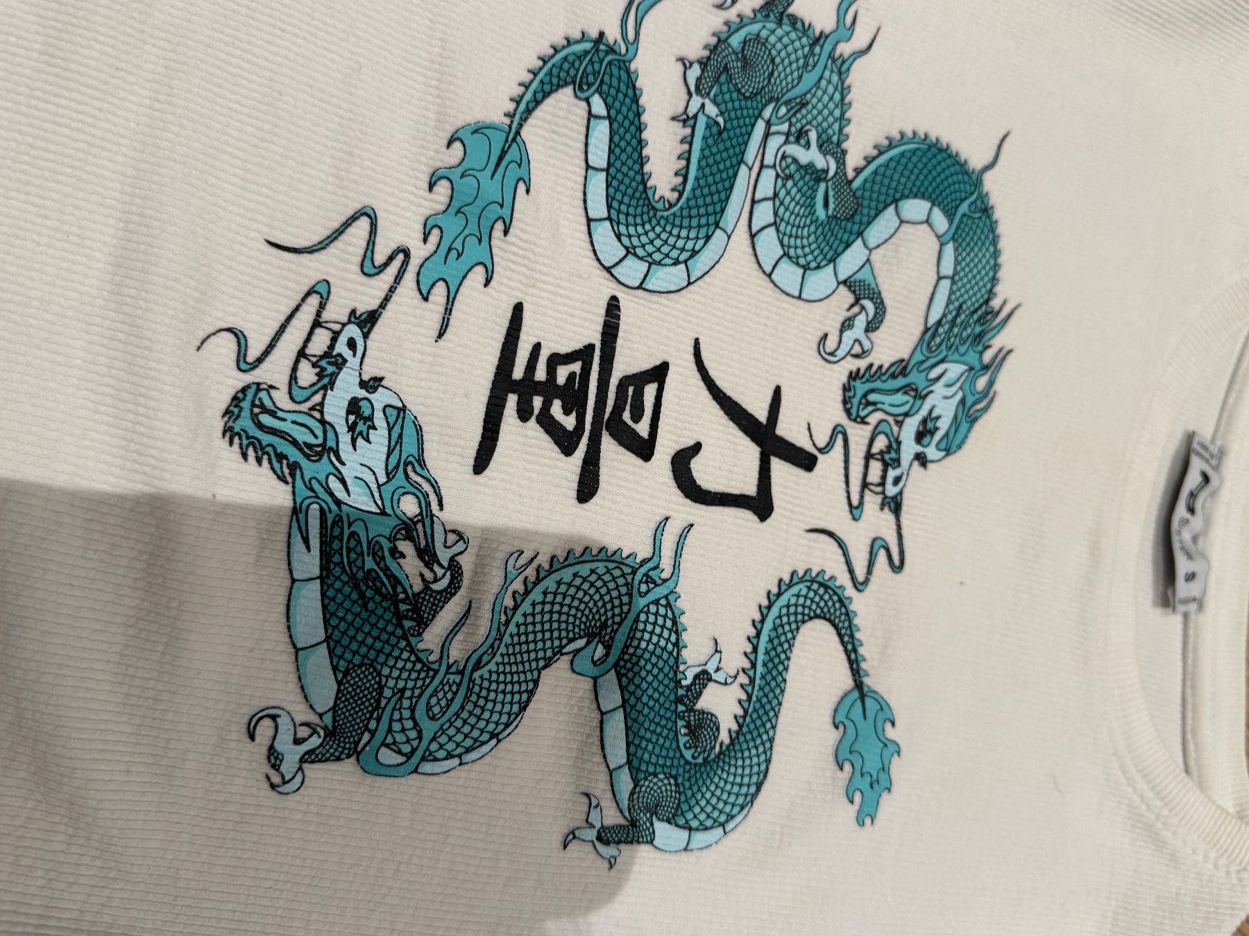T-shirt: Cooles T-Shirt mit Drachenmuster, Grösse S, – Usato da Uster venduto da Pboller 3