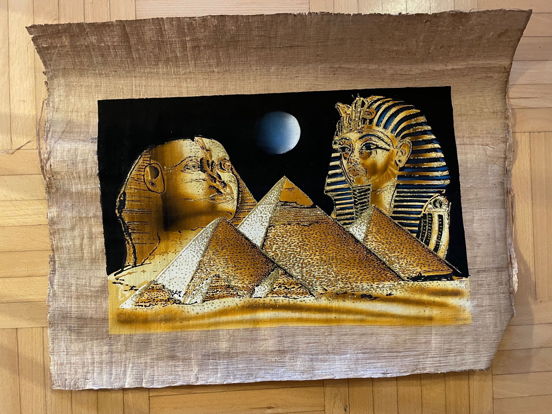 Tele & Cornici: Dessin égyptien ancien sur papyrus – Nuovo (secondo la descrizione) da Chénens venduto da krengikreng