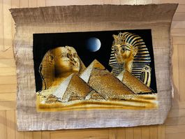 Dessin égyptien ancien sur papyrus