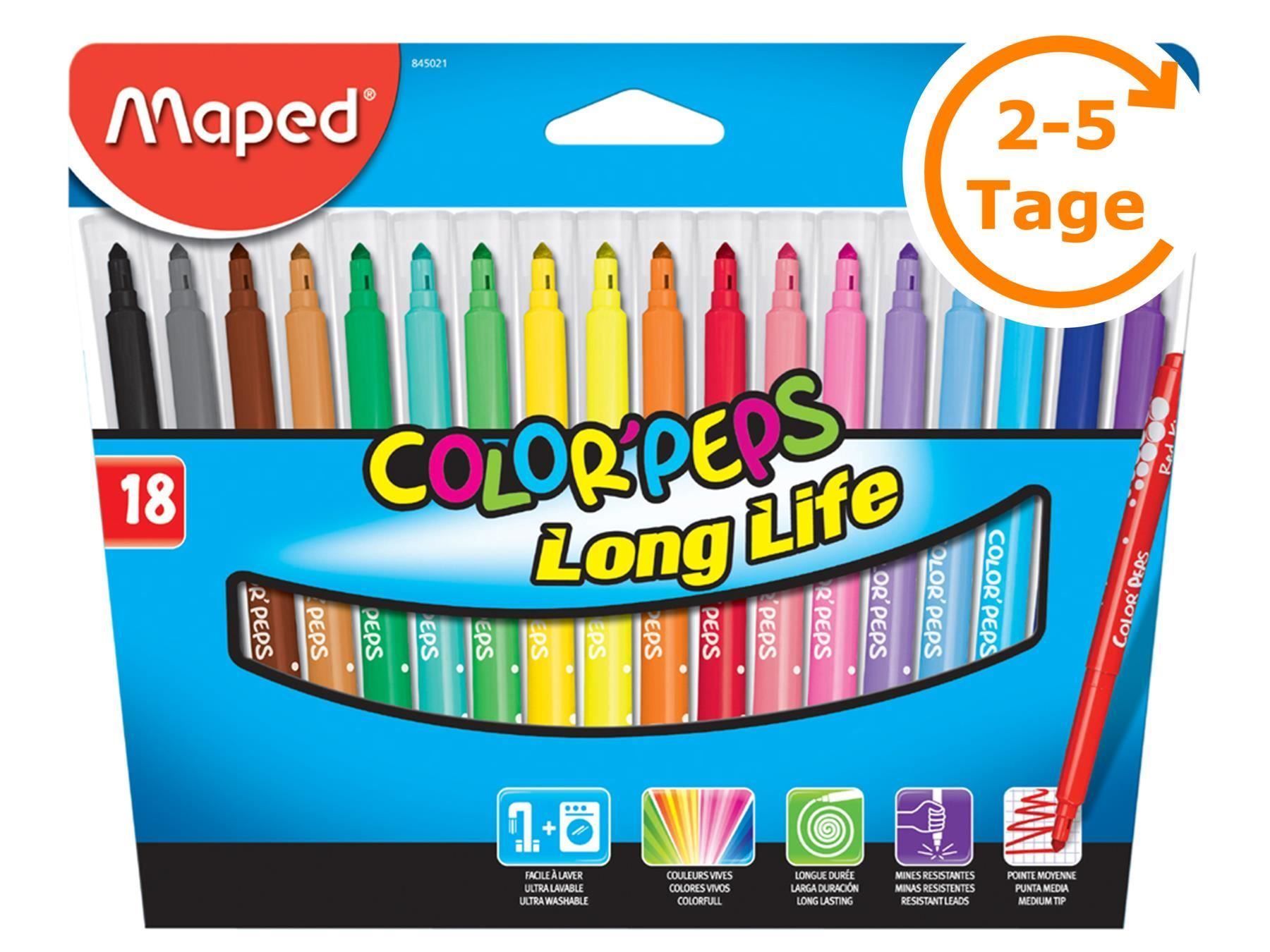 Stifte & Marker: Filzstifte 18er-Pack, Maped COLORPEPS – Neu und originalverpackt aus St. Gallen von cointec