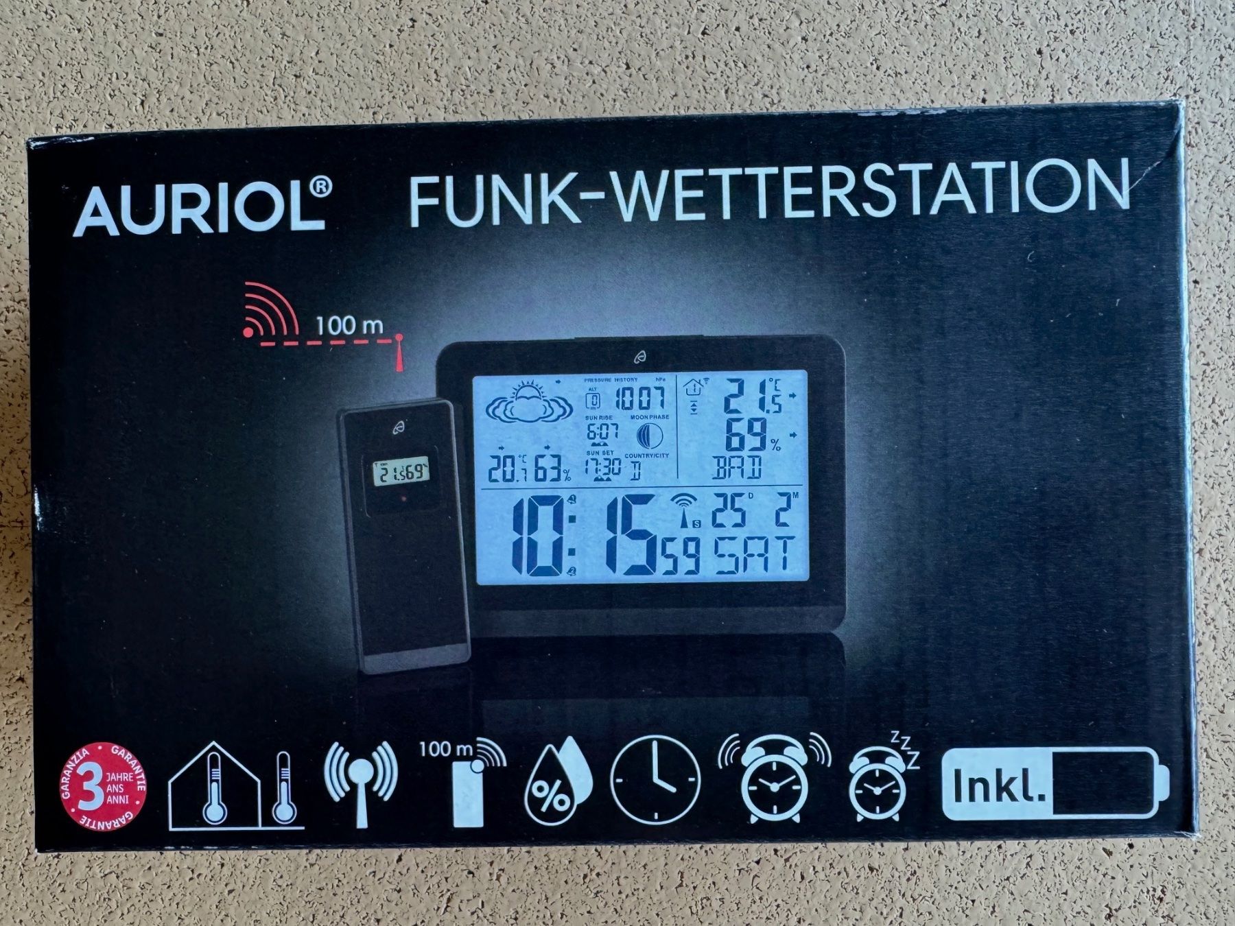 Sonstiges für Haushalt & Wohnen: Station Météo Auriol, noire ou blanche – Neu und originalverpackt aus St-Gingolph von GoldenKeys