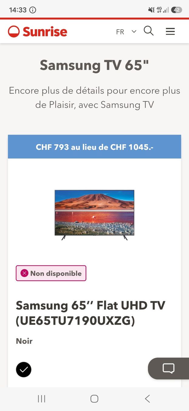 Samsung Appareils TV: Télévision – D'occasion à Delémont par fab_y5mh