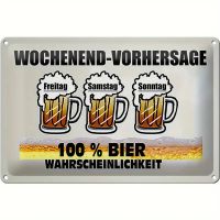 🎉 Witziges Metallschild: "Wochenend-Vorhersage!" 🍹