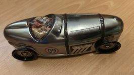 Blechdose Auto Retro Rennfahrer Motiv gebraucht